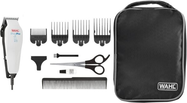 Wahl Show Pro, toilettage Complet du Pelage de l'animal, Tondeuse Filaire silencieuse, tête de Coupe en Acier à Haute teneur en Carbone affûtée avec précision, kit Complet de Tonte pour Chien.