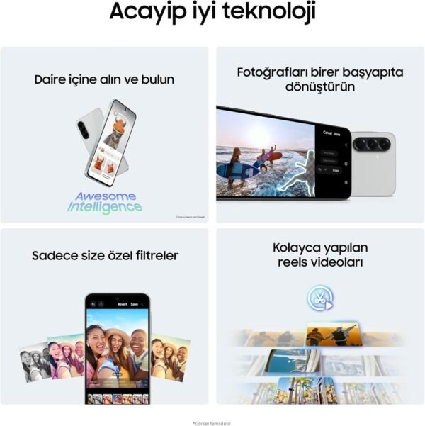 Samsung Galaxy A56 5G, smartphone Android, 256 Go de stockage, 8 Go de RAM, anthracite, mise à niveau du système d'exploitation 6x, grand écran, longue durée de vie de la batterie (garantie Samsung – Image 5