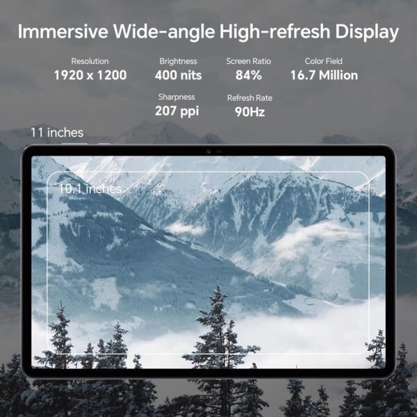 HONOR Pad X8a - Tablette Wi-FI 11 Pouces, 4Go+128Go, Écran 90Hz FullView, Batterie 8300mAh, 4 Haut-parleurs, Métal Body, Android 14, Space Grey – Image 3