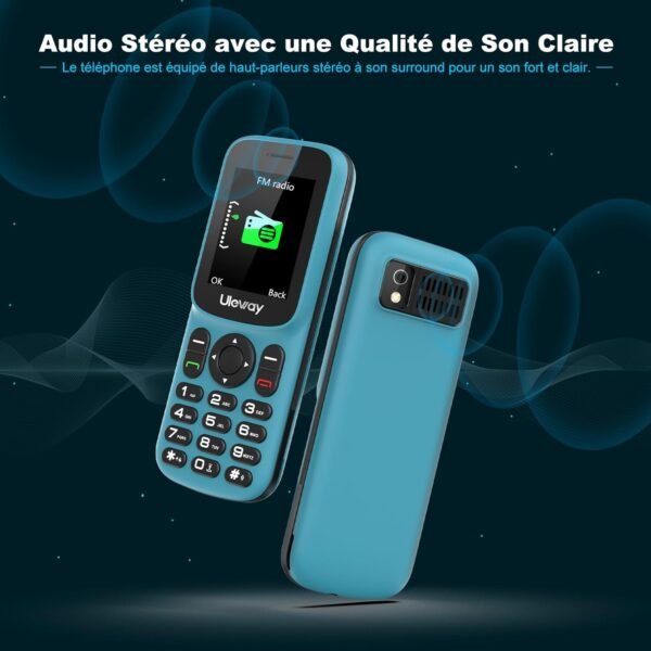 Uleway 4G Telephone Portable Senior Débloqué, Double SIM Téléphone Portable Personnes âgées | Téléphone Portable Compact Facile à Utiliser avec 1.8" LCD Écran | Haut Volume | USB C | Utiliser Nano SIM – Image 8