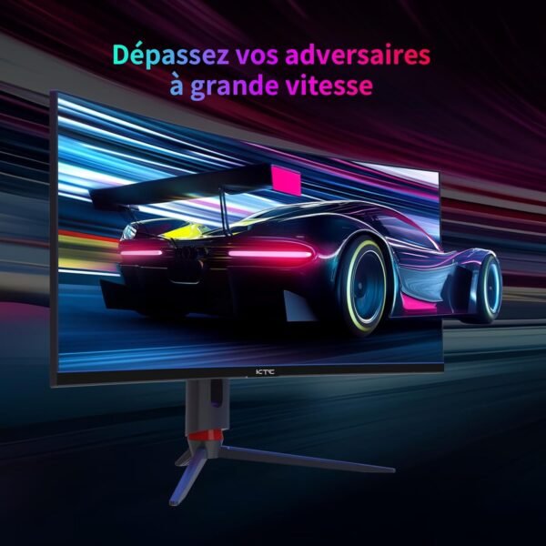 KTC Ecran 34 Pouces Incurvé, UWQHD (3440 x 1440) 180Hz Ecran PC Gamer, Adaptive Sync, 21:9 VA Panel 1500R, 1ms, HDR10, Rapport de Contraste 4000:1, 2 x DP 1.4 (180Hz), 2X HDMI 2.0 (100Hz), H34S18S – Image 4