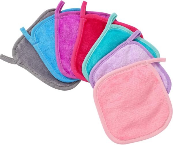 YIZITU Lot de 7 gants de toilette doux en flanelle pour l'hygiène personnelle - Serviettes en coton doux pour tous les âges - Lavable en machine