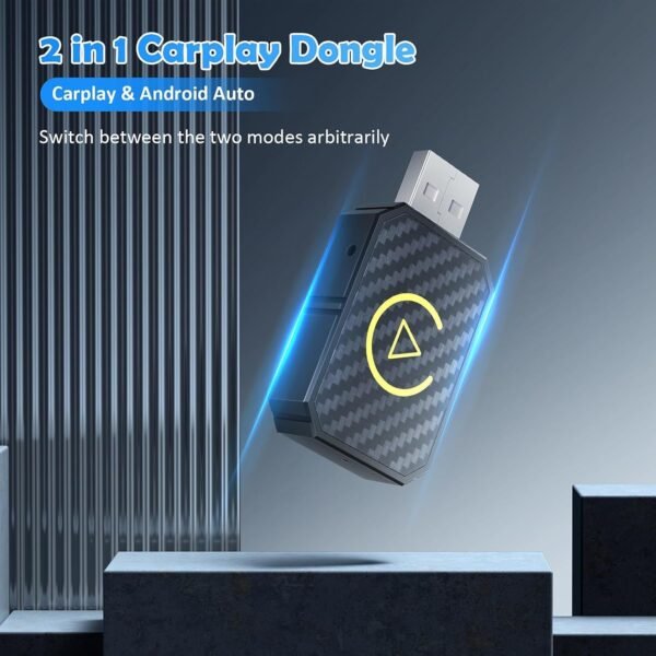 Weinsamkeit Adaptateur Car-Play sans Fil pour Smartphone, Uniquement pour Les Voitures 2016 + avec Car-Play Filaire D'usine, Puce 5G Double Cœur, Connexion Automatique en Quelques Secondes – Image 6