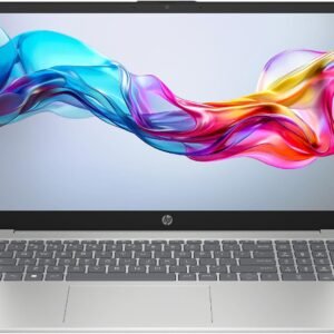 HP 15-fd0004sf Ordinateur Portable 15,6" FHD, PC Portable (Intel Core i3-N305, RAM 8 Go, SSD 512 Go, Intel UHD Graphics, Windows 11), Laptop Argent, Clavier AZERTY