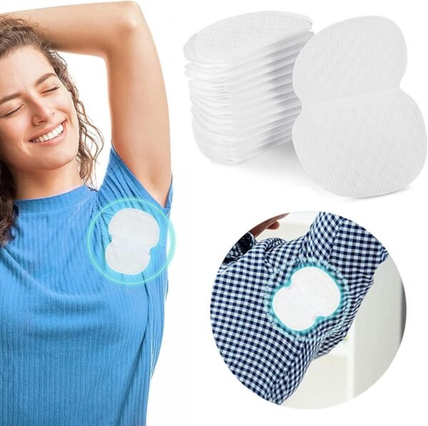 Coussinets de protection contre la transpiration pour aisselles – Doublures jetables absorbant la transpiration, patchs de protection sous les aisselles | Solution de confort d'hygiène personnelle – Image 2