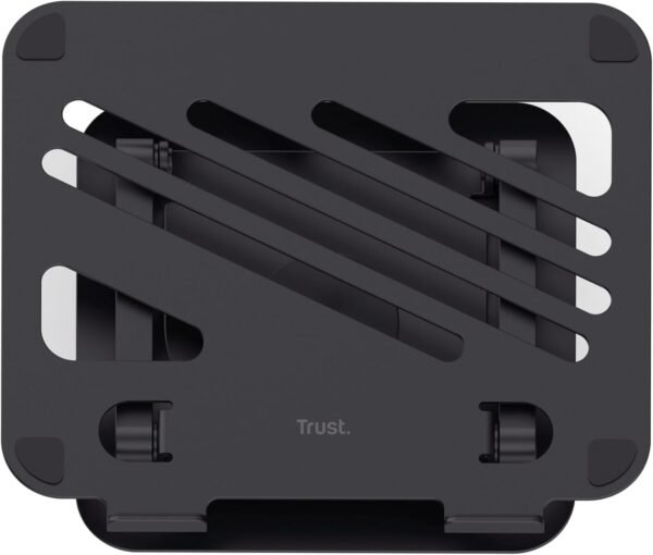 Trust Zeff Support Ordinateur Portable 16 Pouces Ergonomique, Angle de Rotation de 360°, Support PC Portable Pliable en Métal, Hauteur Réglable, Rehausseur PC Portable Dell HP Macbook, Noir – Image 11