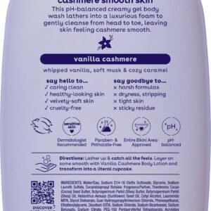 Alternative view of EOS Shea Better Cachemire Vanille Douche de soin hydratante et nourrissante avec formule gel au pH équilibré, sans parabènes ni phtalates, pour peaux sensibles, 400 ml