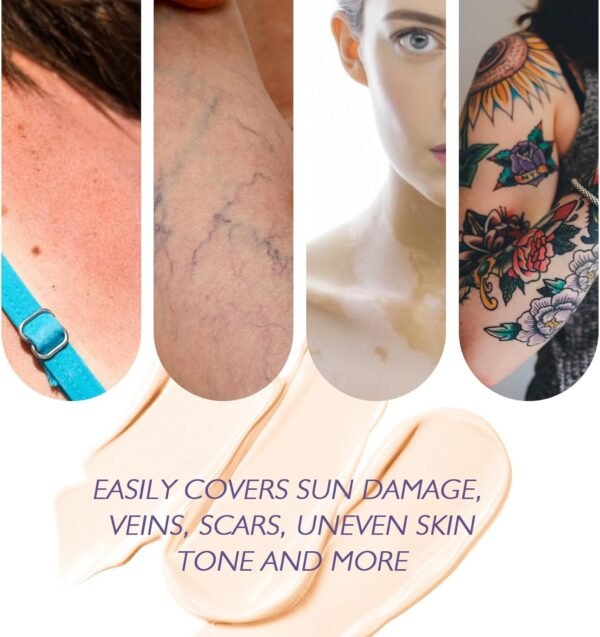 Sitovely Perfecteur de Couvrance Corporelle, Maquillage pour les Jambes Waterproof, Maquillage pour les Varices des Jambes, Correcteur de Cicatrices pour le Corps et les Tatouages – Image 3