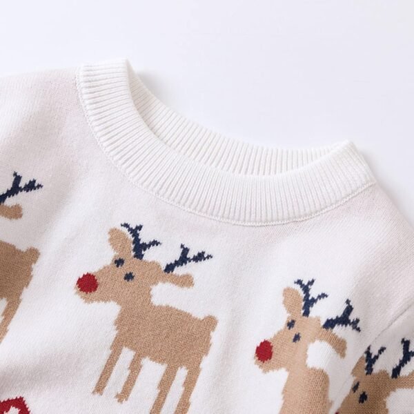 ZZSEAI Pull de Noël Garçon Fille,Garçons Filles Hiver Pull Impression Arbre de Noël Sweat-Shirt Pull De NoëL Fille 14 Ans Pull Long Noel Bébé Dessin animé Mignon Pulls Sweat Hauts – Image 3
