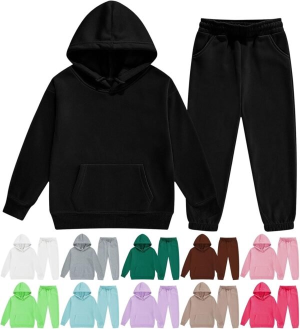 Survêtement pour enfants garçons et filles Survêtement à capuche avec pantalon de jogging Ensemble de vêtements de sport Ensemble Sport Sweats à Capuche