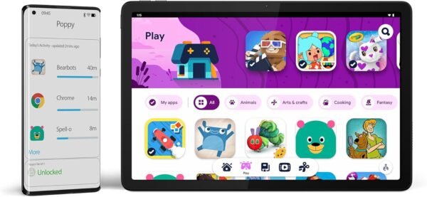 Lenovo Tab M11 - Tablette Tactile 11'' WUXGA (Processeur MediaTek Helio G88, 8Coeurs, 4 Go de RAM, eMMC 128 Go, Android 13, WiFi + Bluetooth) Tab Pen - Gris – Image 10