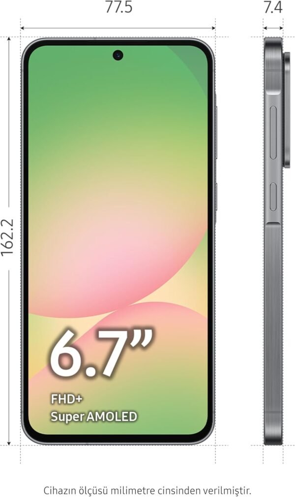 Samsung Galaxy A56 5G, smartphone Android, 256 Go de stockage, 8 Go de RAM, anthracite, mise à niveau du système d'exploitation 6x, grand écran, longue durée de vie de la batterie (garantie Samsung – Image 2