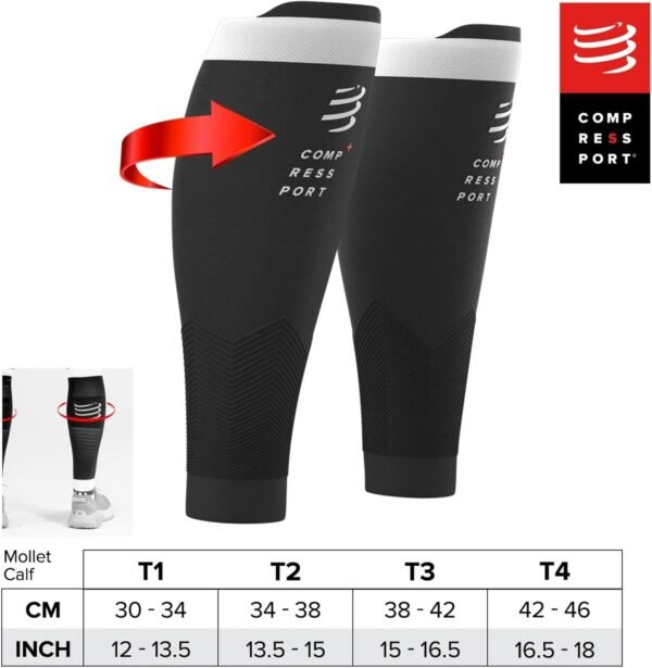 COMPRESSPORT Manchon de Compression Mollets – R2V2 - Protection Musculaire, Performances et Récupération pour le Sport – Ultraléger et Antifatigue – Running, Cyclisme, Trail et Triathlon – Image 4