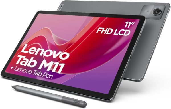 Lenovo Tab M11 - Tablette Tactile 11'' WUXGA (Processeur MediaTek Helio G88, 8Coeurs, 4 Go de RAM, eMMC 128 Go, Android 13, WiFi + Bluetooth) Tab Pen - Gris