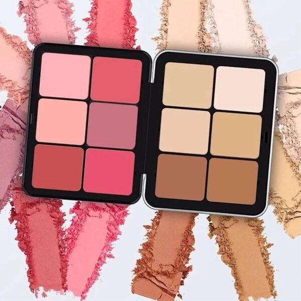 Palette anti-cernes Carla Secret, Maquillage Carla Secret 12 couleurs, Palette de correcteur de crème imperméable longue durée, Crème correctrice correctrice de couleur (Blush A + Concealer A) – Image 4
