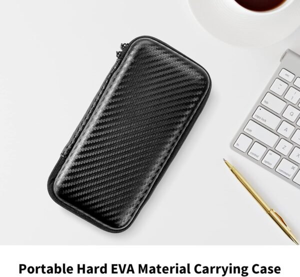 ACOCOBUY Organisateur Accessoires Électroniques, Etui pour Disque Dur Externe 2,5" Pochette Voyage Portable Résistant Aux Chocs Étui de Transport Organiseur de EVA Sac Power Bank Étui Sac Fibre Noir – Image 7