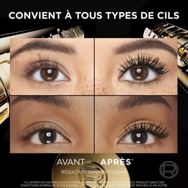 L'Oréal Paris - Mascara Volume Panoramique - Cils Démultipliés - Sans Paquets - Regard Agrandi - Technologie Stretch-Flex - Panorama Volume Millions de Cils - Noir – Image 9