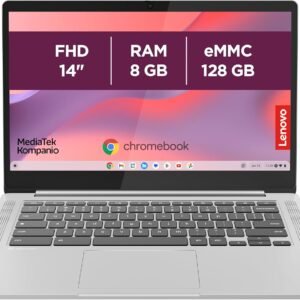 Lenovo IdeaPad Slim 3 Chromebook 14M868 - Ordinateur Portable 14'' FHD (MediaTek Kompanio 520, RAM 8Go, SSD 128Go, Arm Mali-G52 2EE MC2 GPU, Chrome OS) Clavier AZERTY Français - Gris