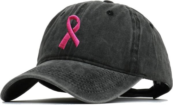 Casquette De Baseball Sensibilisation Cancer du Sein Unisexe Cancer du Sein Rose Octobre Casquette pour La Sensibilisation Cancer du Sein Chapeau De Sport De Visière Femme – Image 4