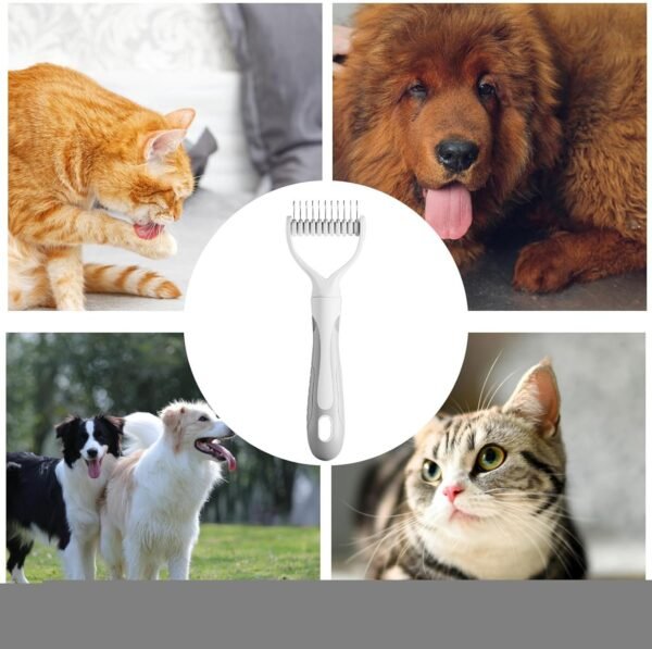 Brosse pour chat pour la,Brosse pour chien pour la | à sous-poil pour chien à poils de portable | de toilettage ergonomique pour chat, peigne de toilettage pour, pour – Image 4