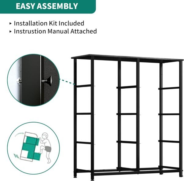 YITAHOME Commode pour Chambre à Coucher, Commode à 8 Tiroirs en Tissu Meuble de Rangement avec Dessus en Bois et Grand Espace de Rangement Chambre à Coucher, Salon, Chambre d'enfant, Rouille Brun – Image 7