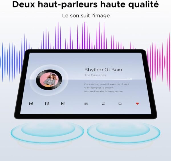 DOOGEE Tablette Tab A9+ Android 15 avec 5G Wi-FI, 20GB RAM+64GB ROM(2TB TF), 11 Pouces Tablette Tactile avec Widevine L1 8580mAh, 13MP+8MP, Tablette avec Clavier 90Hz/ Octa-Core/ BT5.0/ GPS- Bleu – Image 7