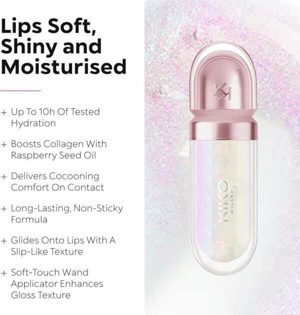 KIKO Milano 3D Hydra Lip Oil 01, Huile Hydratante Pour Les Lèvres – Image 2
