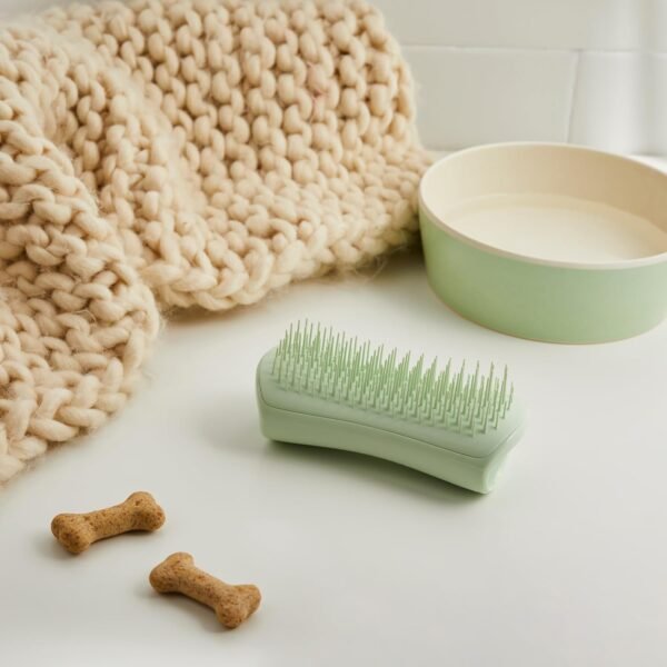 Tangle Teezer Pet Teezer, Brosse de Toilettage Douce pour Chiot, Idéale pour Les Chiots et Les Chiens à la Peau Sensible et au Poil Délicat, Menthe – Image 4