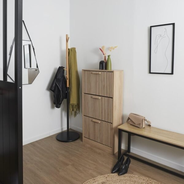 HOME DECO FACTORY - HD0206 - Meuble A Chaussure 3 Portes Klaus - Entrée, Salon – Image 13