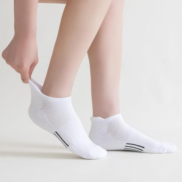 Niofind Chaussettes Femmes 35-38/39-42 Chaussettes Basses Femme De Sport En Coton Respirantes Courtes Chaussettes Anti-ampoules Femmes Chaussettes De Course Rembourrées 6 Paires – Image 8