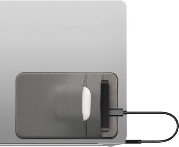 kwmobile Housse Disque Dur SSD Compatible avec SanDisk Portable SSD, Samsung T7 Coque - Pochette Protection en Élasthanne 13 x 8,3 cm pour Disque Dur avec 2 Poches - Gris