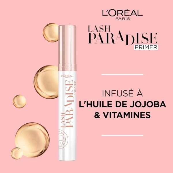 L'Oréal Paris - Base-Soin pour Mascara - Effet Amplifié & Tenue Prolongée - Cils Fortifiés - Formule à l'Huile de Jojoba & Vitamine - Primer Lash Paradise - Teinte : Universel - 6 ml – Image 4
