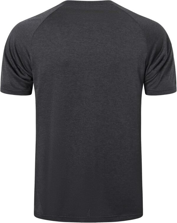 ZENGVEE 1 ou 5 pièces T-Shirts Fonctionnels pour Hommes T-Shirts de Sport à Manches Courtes pour Hommes vêtements de Sport Respirants de Base – Image 8
