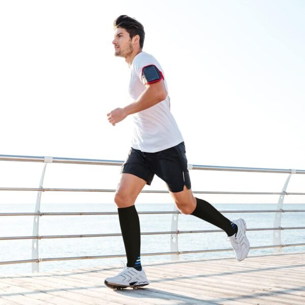 aZengear Chaussette de Compression Femme et Homme (20-30mmHg Classe 2) Bas de Contention Mollet Medical Sport Running de Vol Circulation, Jambes Enflées les Varices, Voyage en Avion – Image 4