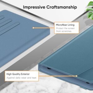 Alternative view of FINTIE Coque Universelle pour Tablette 10 Pouces (9''-10.5''/10.9''/11''), Housse Multipositions pour Tablette TECLAST, Blackview, YESTEL, YOTOPT, MEBERRY, OSCAL etc, Bleu Brumeux