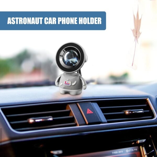 Support Magnétique pour Téléphone en Voiture,Fixation Auto pour Smartphone avec Rotation 360° | Rotation 360° Design Astronaute Support Stable Compatible avec la Majorité des Smartphones Accessoires – Image 2