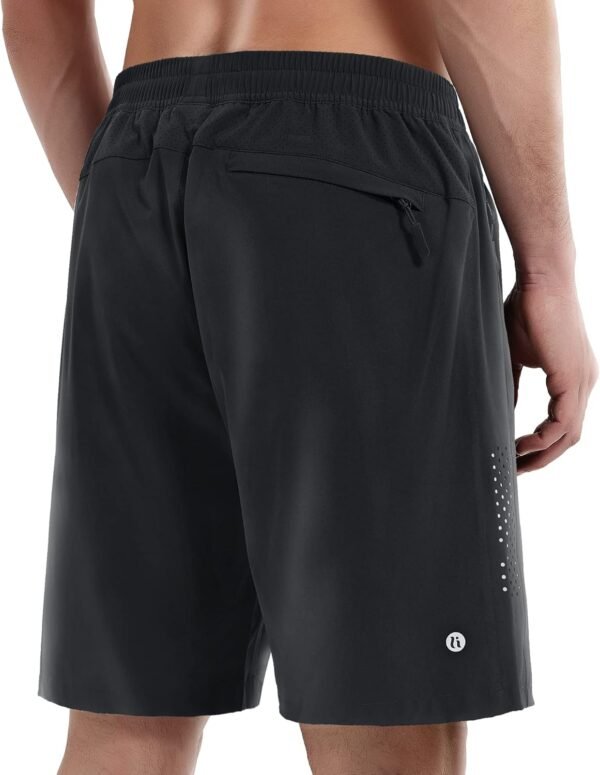 HIFEOS Short Sport Homme Séchage Rapide avec Poches Zippées pour Running, Fitness, Tennis – Image 2