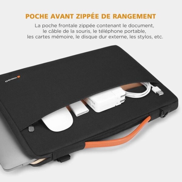 NIDOO 15,6 Pouces Sacoche Ordinateur Portable Imperméable Sac à Main Bandoulière Housse Protection Mallette pour XPS 17/Legion Slim 7/ThinkPad T15 P15s E15 L15/Inspiron 16 Plus/Legion 7/Legion 5i Pro – Image 3