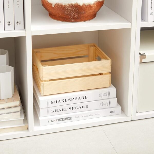 VASAGLE Bibliothèque, Étagère, Meuble de Rangement avec 6 Compartiments, Étagère sur Pied, Bibliothèque Cubique, pour Salon, Bureau, Salle à Manger, Blanc Nuage LBC203D – Image 7