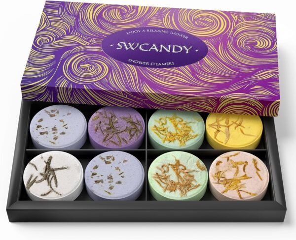 Vaporisateurs de douche Aromathérapie Cadeaux d'anniversaire pour femmes 8 pièces Cadeaux de la Saint-Valentin pour elle Maman Hommes Adolescents Adultes Pompes de bain Soins personnels avec des
