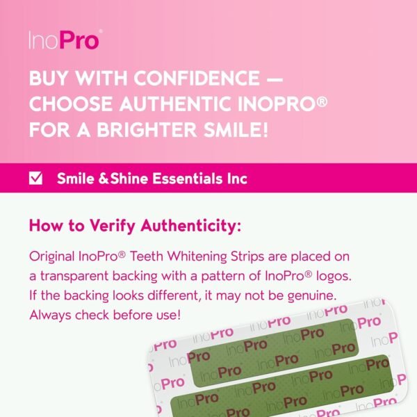 InoPro Green Teeth Whitening Strips - Peroxide Free Whitening Strips - Whitening Without The Harm - Deep Stains Removal - Sensitivity Free - 14 traitements, 28 Strips – Image 2