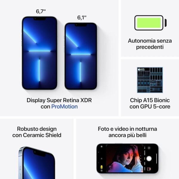 Apple iPhone 13 Pro, 256 Go - Bleu Alpin (Reconditionné) – Image 5
