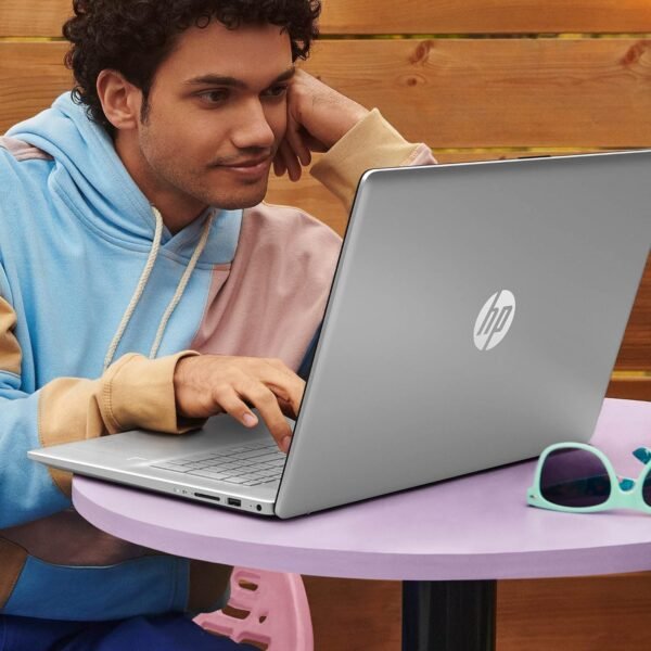 HP Laptop 17-cn2001sf PC Portable 17.3" FHD (Intel Core i3-1215U, RAM 8 Go, SSD 512 Go, AZERTY, Windows 11 Famille) Argent naturel – Image 7