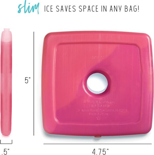 Fit & Fresh 336HLJP Lot de 4 glaçons réutilisables pour boîtes à déjeuner/Sacs et refroidisseurs Multicolore 11,4 x 0,6 x 11,4 cm – Image 2