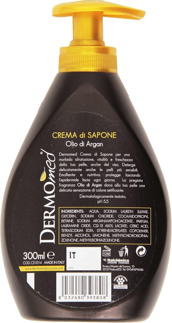 DERMOMED Savon 300 Ml Huile D'Argan Hygiene Et Personnel De Nettoyage – Image 2