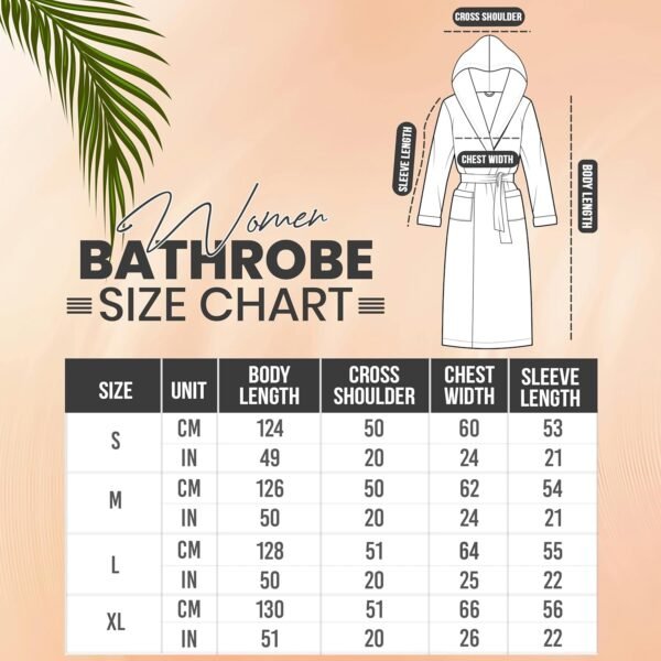 NY Threads Peignoir long en polaire à capuche pour femme – Image 2