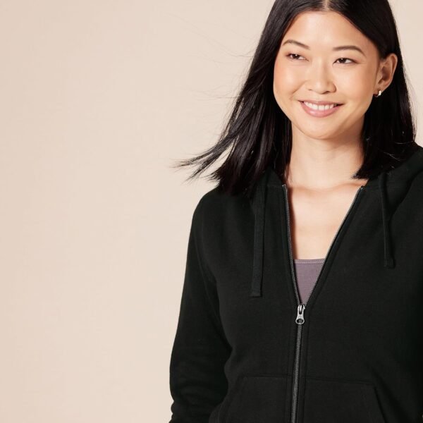 Amazon Essentials Veste à capuche zippée en polaire, doublée de sherpa (disponible en grandes tailles) Femme – Image 3