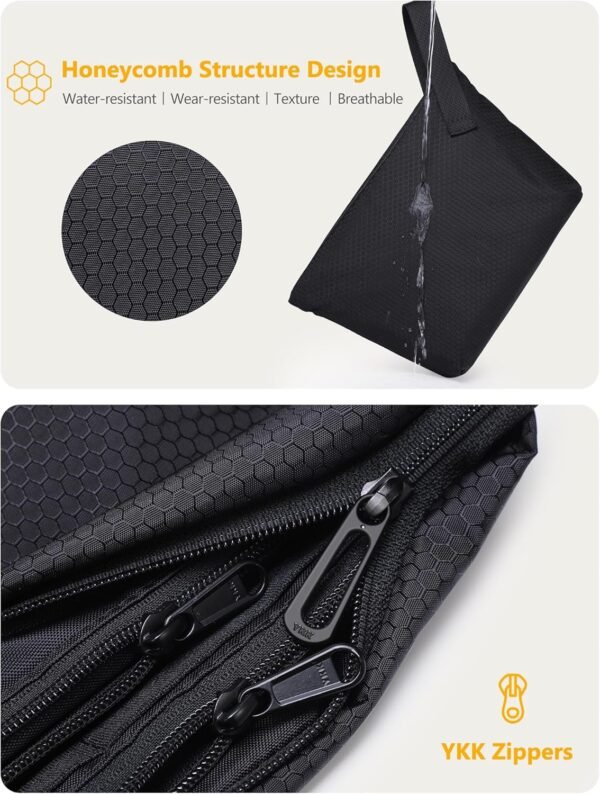 HYZUO Sac de Rangement Câble Pochette Voyage Multifonctionnel Organisateur pour Chargeur, Gadget, Cables USB, Cartes Mémoires, Accessoires Organiseur Sacoche Électronique Portable Pouch Sacs, Noir – Image 4
