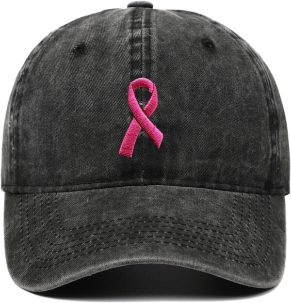 Casquette De Baseball Sensibilisation Cancer du Sein Unisexe Cancer du Sein Rose Octobre Casquette pour La Sensibilisation Cancer du Sein Chapeau De Sport De Visière Femme – Image 3