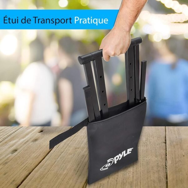 Pyle Support Ordinateur Portable - Table Debout avec Hauteur Pliable et Plateau - Support PC Portable - Accessoire Secondaire pour iPad, Station de Travail et Utilisation à Domicile avec Sac – Image 4